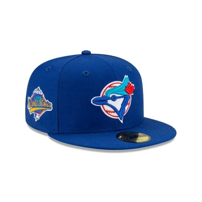 Blue Toronto Blue Jays Hat - New Era MLB Green Paisley Undervisor 59FIFTY Fitted Caps USA0851693